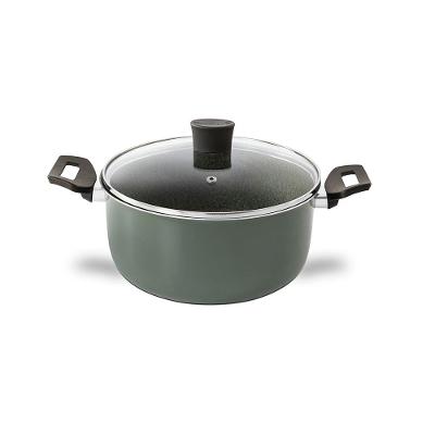 Caçarola Multiflon Ekó 20 cm Antiaderente Tampa Vidro Verde