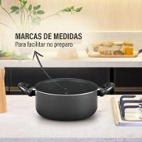 Jogo de Panelas Rochedo Robusta 5 Peças Antiaderente Resist 3X Tampa Vidro Grafite - 6