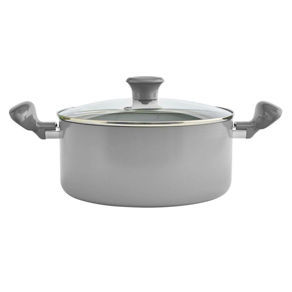 Conjunto de Panelas Tefal Recycled Ceramic 10 Peças Cinza Antiaderente Cerâmico Tampa Vidro - 4