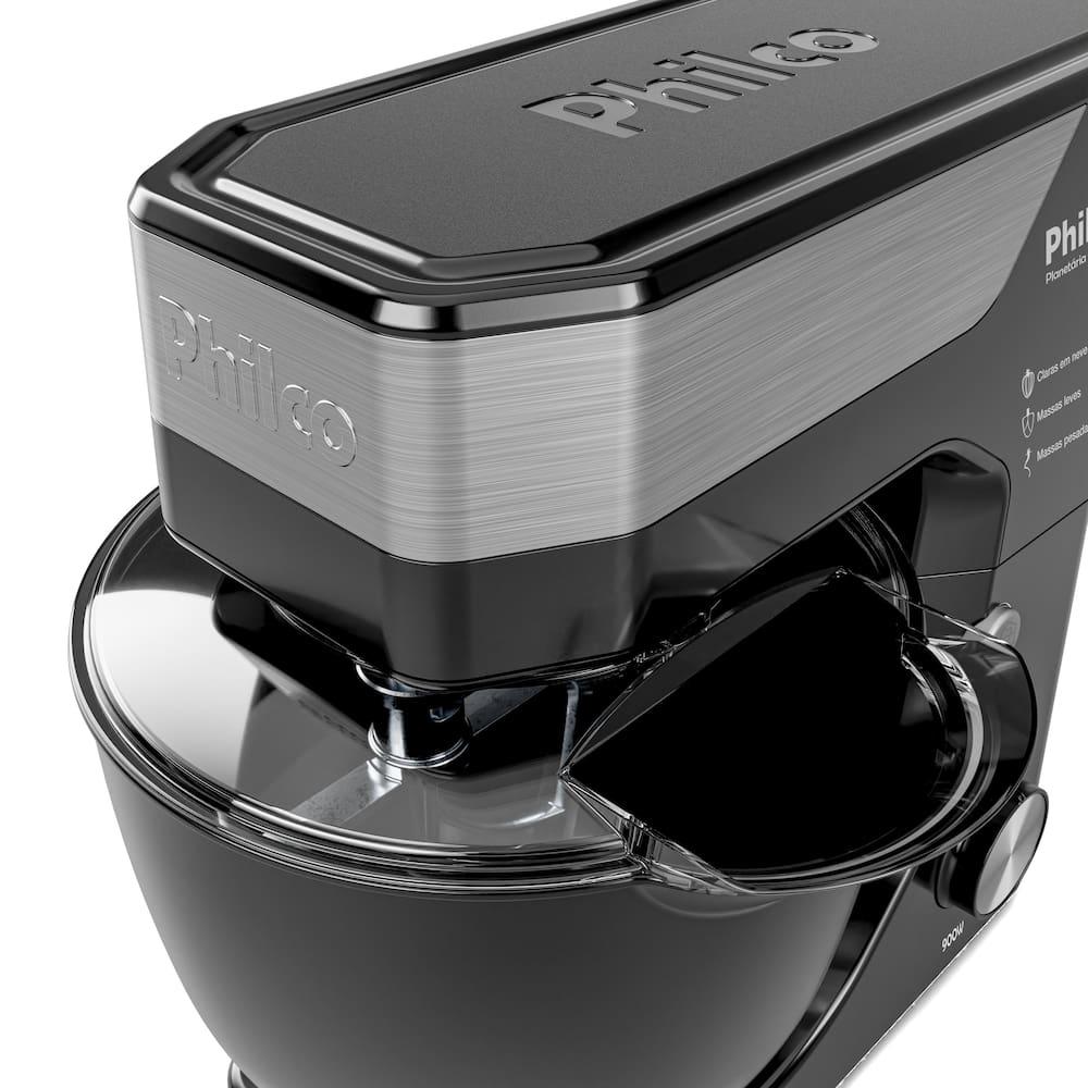 Batedeira Planetária Philco PBP90A 5L 900W Tampa Antirrespingo 12 Velocidades Preta - 6