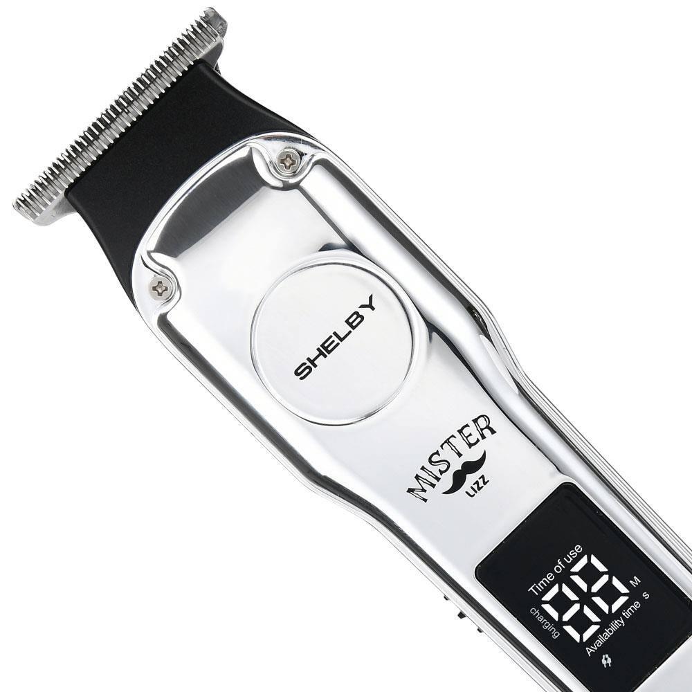 Máquina de Acabamento Profissional Mister Lizz Shelby 7000 RPM Lâmina Inox 5 Pentes Display Digital Prata - 2