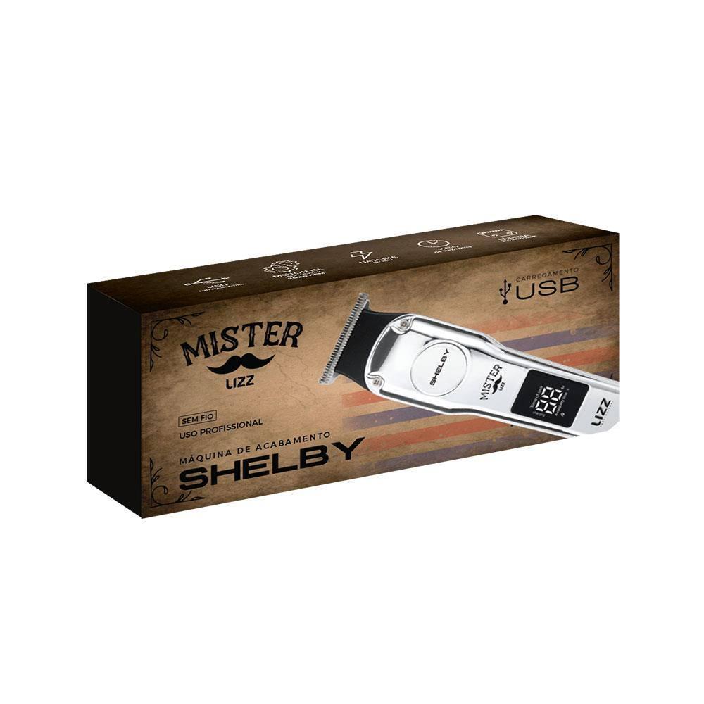 Máquina de Acabamento Profissional Mister Lizz Shelby 7000 RPM Lâmina Inox 5 Pentes Display Digital Prata - 4