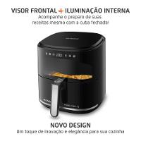 Fritadeira Air Fryer Mondial AF-50-DV Family Visor 5L 2000W Visor Frontal Digital Touch Preto - 2