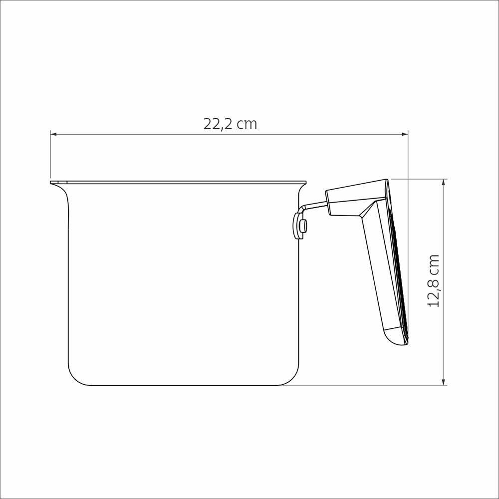 Fervedor Tramontina Milazzo 14cm Alumínio Antiaderente Starflon Max Soft-touch Amêndoa - 7