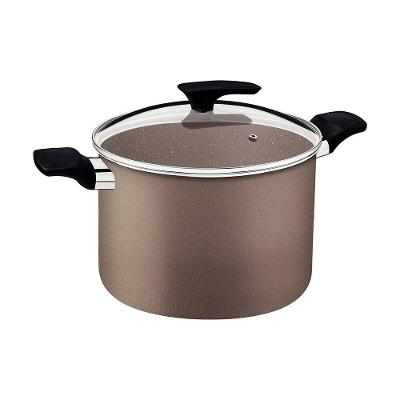 Caldeirão Tramontina Milazzo 26cm Alumínio Antiaderente Starflon Max Soft-touch Amêndoa