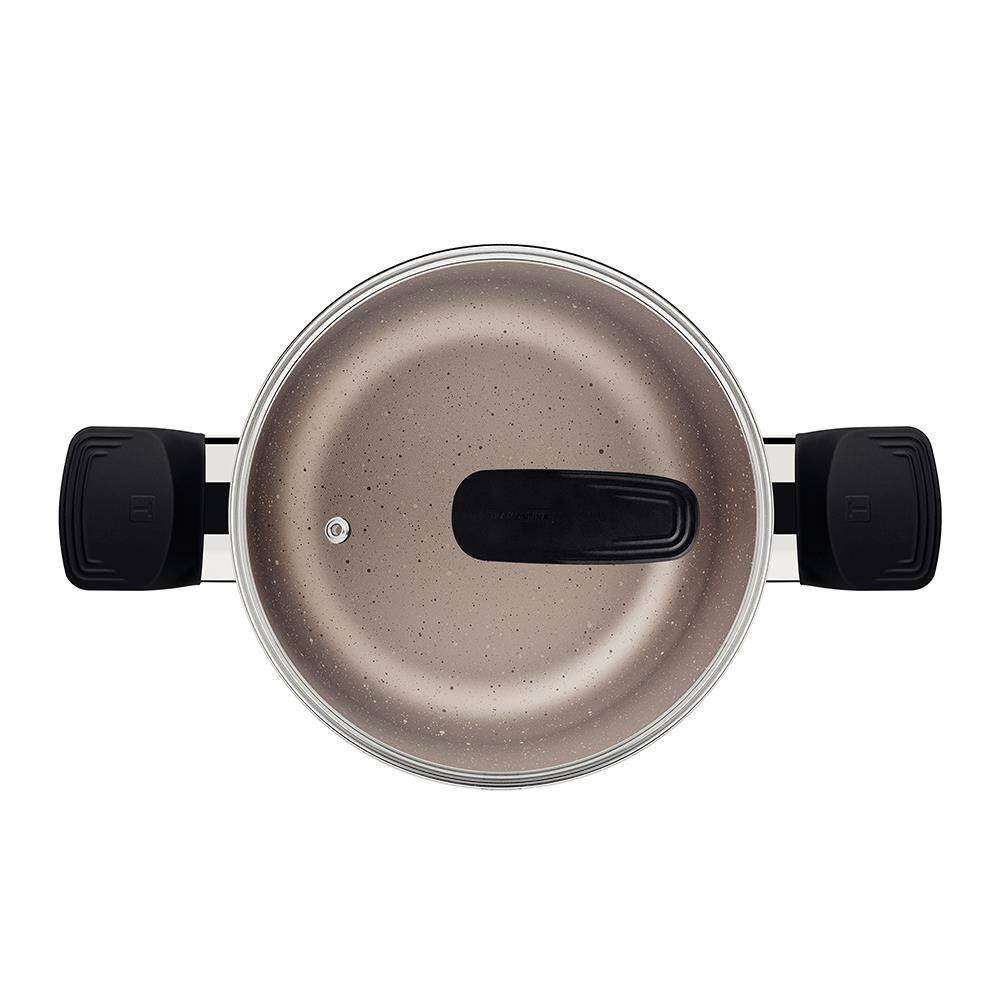 Caçarola Tramontina Milazzo 24cm Alumínio Antiaderente Starflon Max Soft-touch Amêndoa - 3