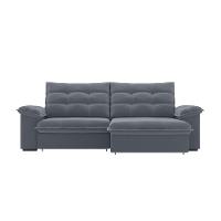 Sofá 4 Lugares Luizzi Puglia 230cm Retrátil Reclinável Veludo - 3