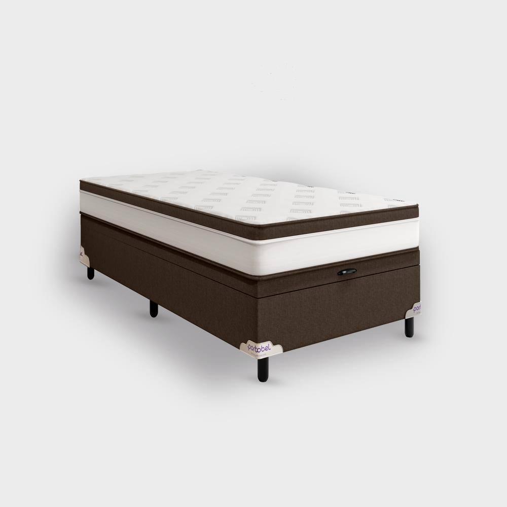 Cama Box Solteiro Portobel Noah 65x88x188cm Colchão Ortopédico Molas Ensacadas Box Baú Antiácaro - 2