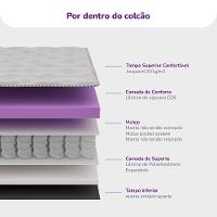 Cama Box King Size Portobel Noah 70x196x203 Colchão com Molas Ensacadas Box Baú Tecido Poliéster Marrom - 7