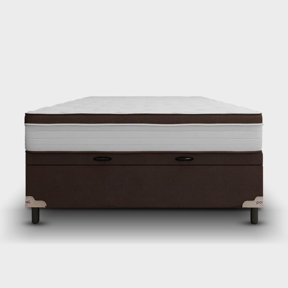 Cama Box Casal Portobel Noah 70x138x188cm Colchão Ortopédico Molas Ensacadas Box Baú Antialérgico - 3