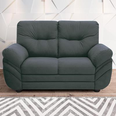 Sofá 2 Lugares Linoforte Francis com Almofadas Fixas e Revestimento em Suede 152cm de Largura