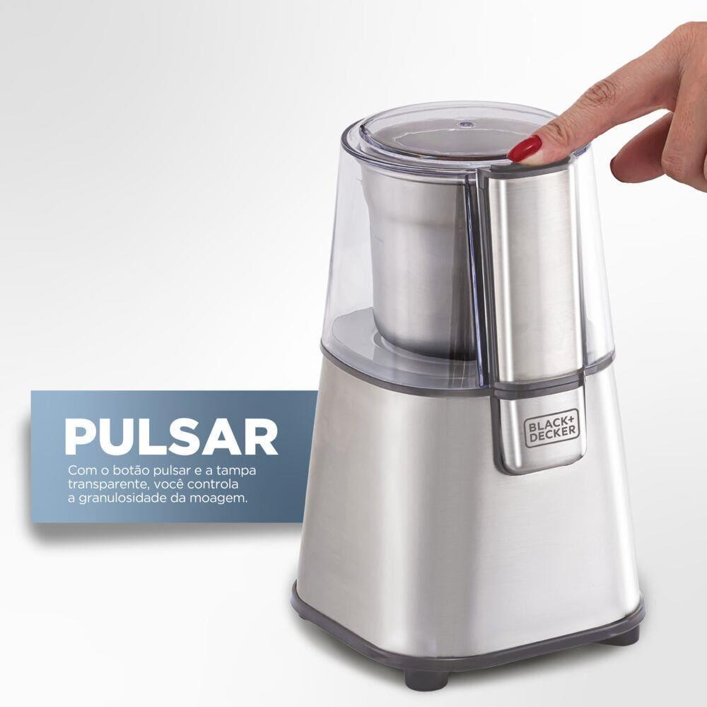 Moedor de Grãos Black+Decker MG200 Gourmand Gris 220W Inox - 5