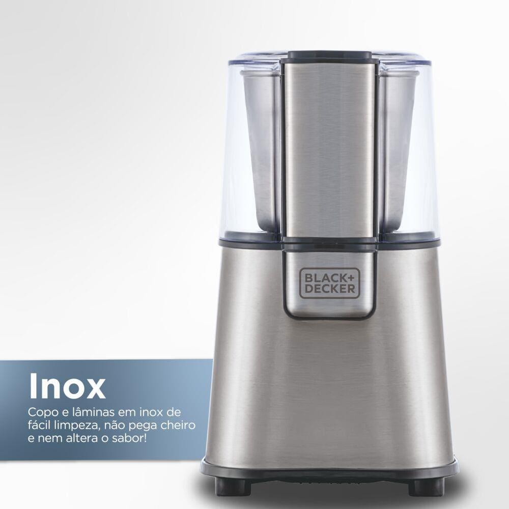 Moedor de Grãos Black+Decker MG200 Gourmand Gris 220W Inox - 6