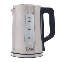 Chaleira Elétrica Black+Decker KEPG Gourmand Gris 1,7L Seletor de Temperatura LED Azul Inox - 1