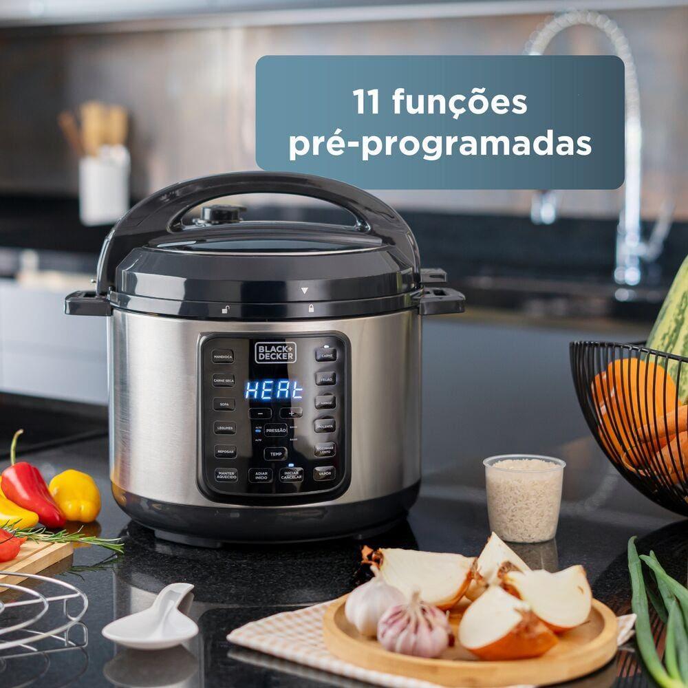 Panela de Pressão Elétrica Black+Decker PP900G Gourmand Gris 5L 900W Inox - 8