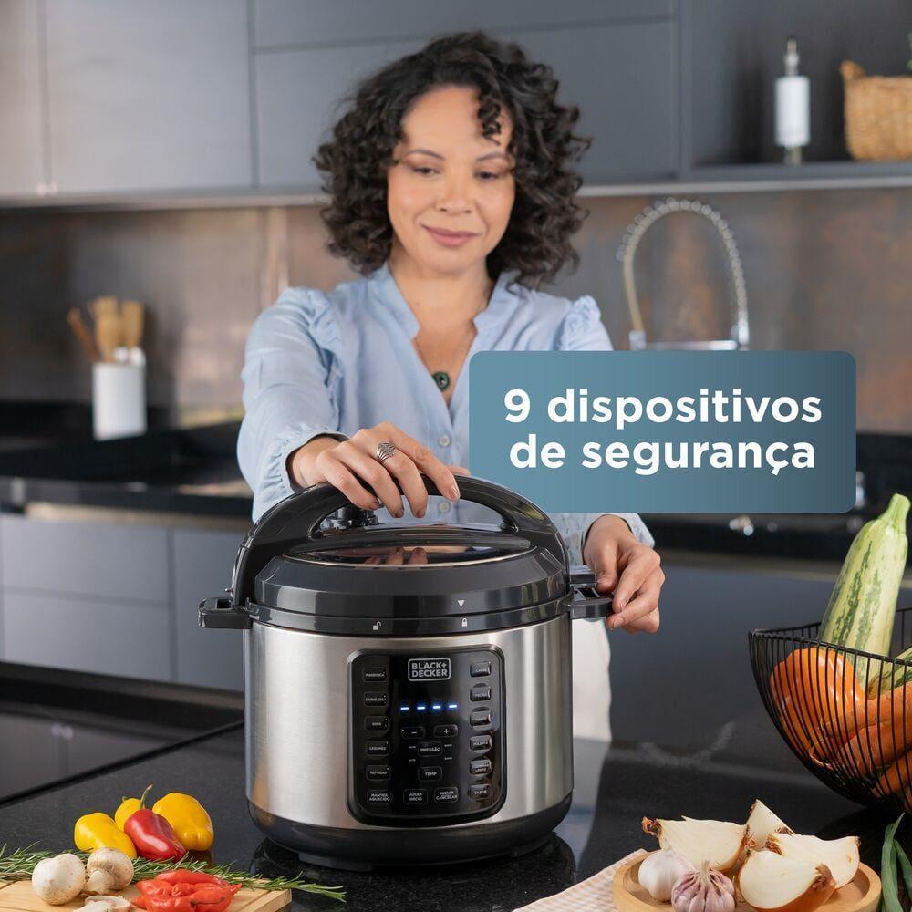 Panela de Pressão Elétrica Black+Decker PP900G Gourmand Gris 5L 900W Inox - 9