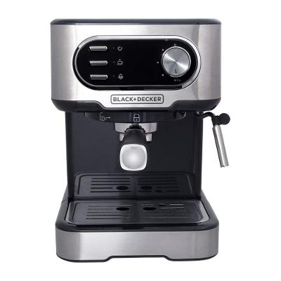 Cafeteira Espresso Black+Decker CE1100G Gourmand Gris 1100W Multifunções 1,5L Inox