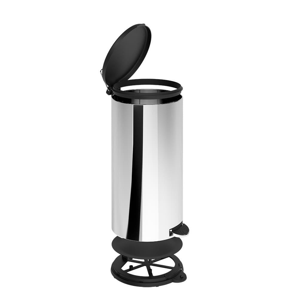 Lixeira Inox com Pedal Brinox Flat 20L Aro Removível - 4