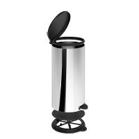 Lixeira Inox com Pedal Brinox Flat 20L Aro Removível