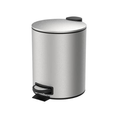 Lixeira Inox Brinox Spin 5L com Pedal Fechamento Suave Balde Removível