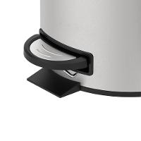 Lixeira Inox Brinox Spin 5L com Pedal Fechamento Suave Balde Removível