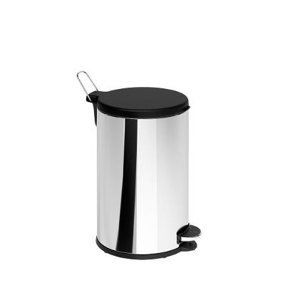 Lixeira Inox com Pedal Brinox Flat 15L Aro Removível