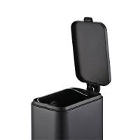 Lixeira Brinox Frame 5L Retangular com Pedal Balde Removível Preto - 3