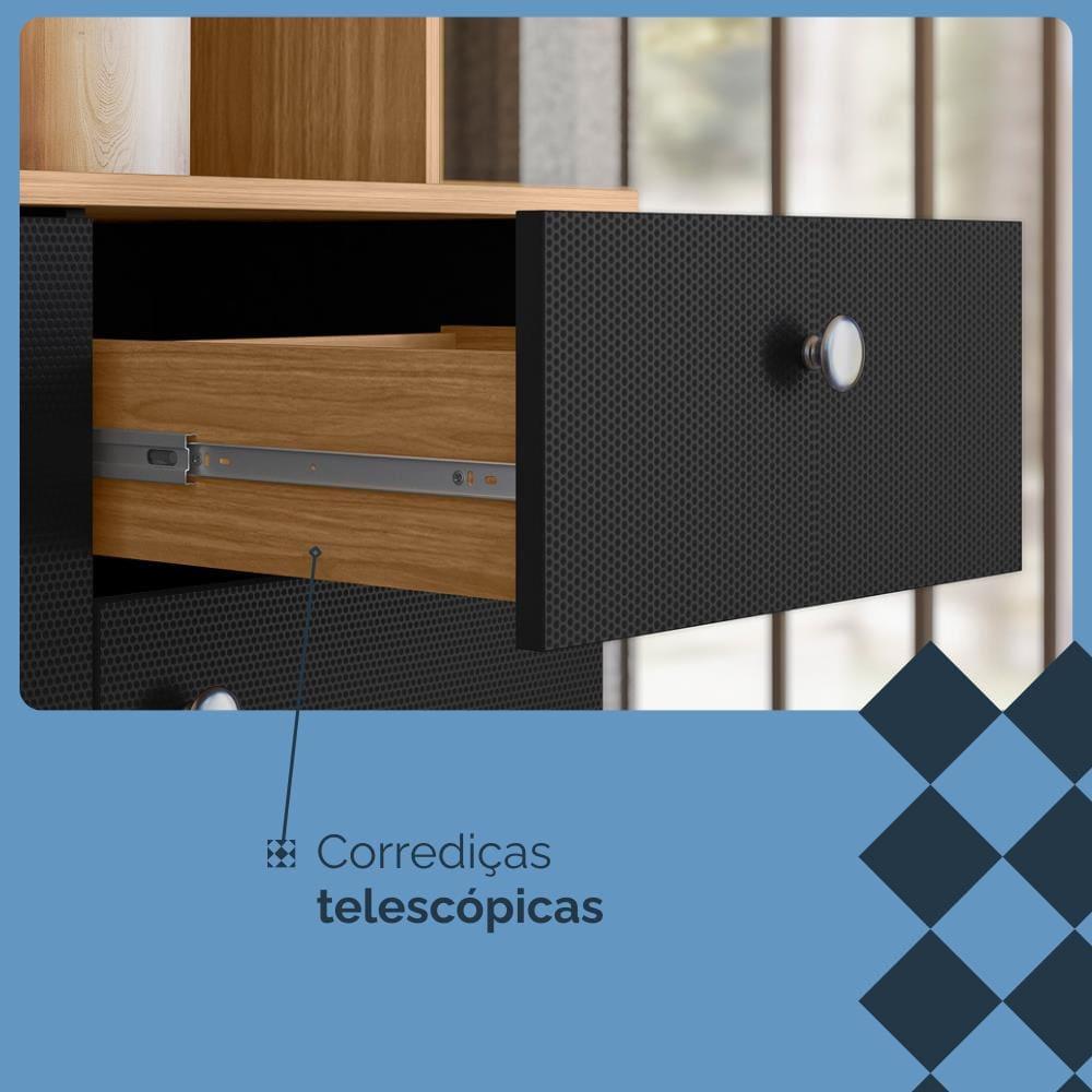 Cozinha Compacta Kits Paraná Style 6 Portas 1 Gaveta Ripado Freijó Puxador Inox Pés Reguláveis - 8