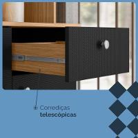 Cozinha Compacta Kits Paraná Style 6 Portas 1 Gaveta Ripado Freijó Puxador Inox Pés Reguláveis - 8