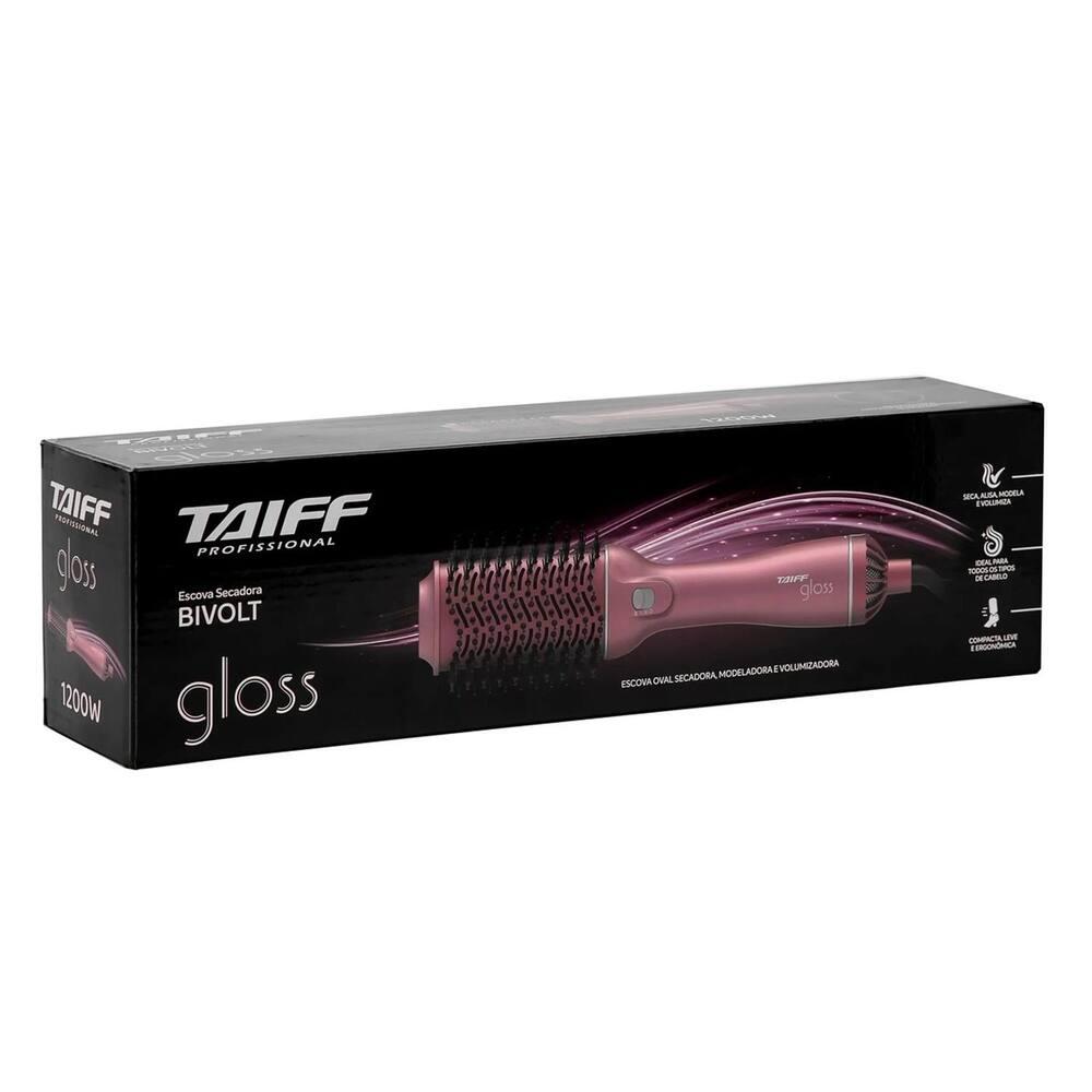 Escova Secadora Taiff Gloss Rose 1200W 3 Temperaturas Botão de Ar Frio Bivolt - 6
