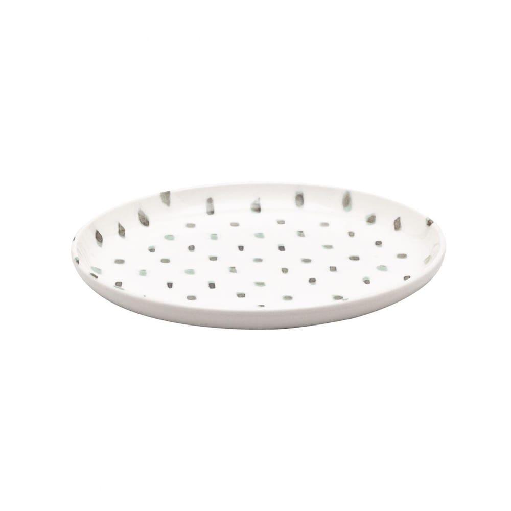 Aparelho de Jantar Oxford Samambaia 20 Peças Cerâmica Esmaltada Verde e Off White - 7