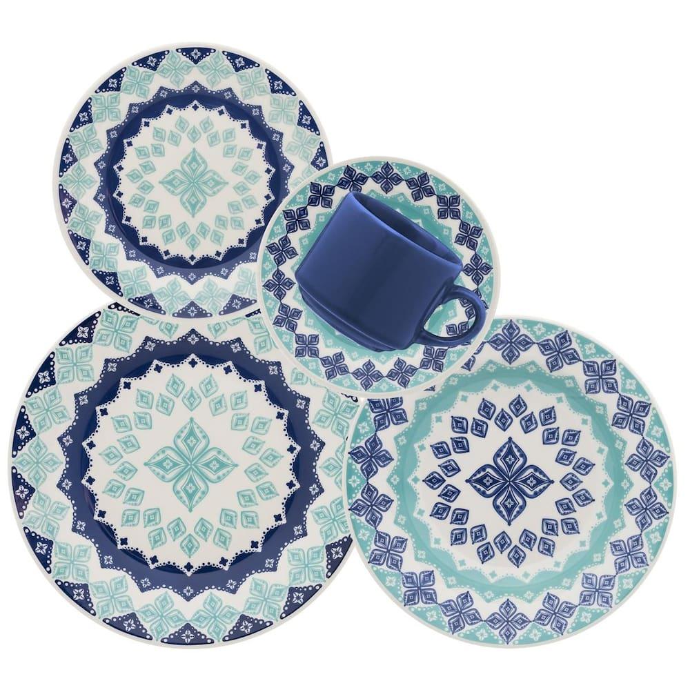 Aparelho de Jantar Biona Lola 20 peças Cerâmica Estampada - 1