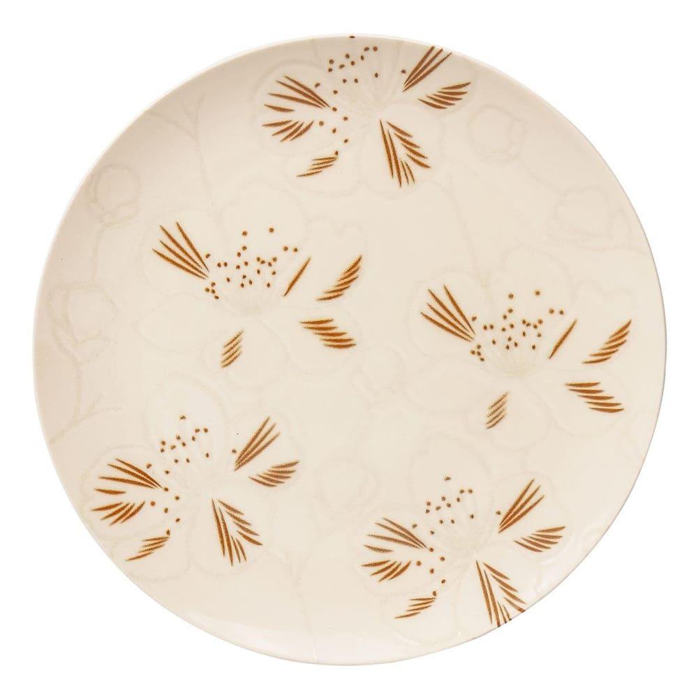 Aparelho de Jantar Oxford Unni Orquídea 20 Peças Cerâmica Marrom e Off White - 4