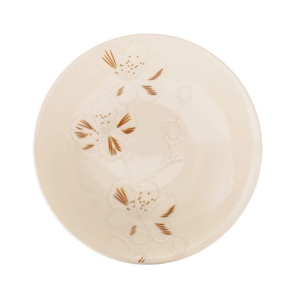 Aparelho de Jantar Oxford Unni Orquídea 20 Peças Cerâmica Marrom e Off White - 6