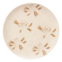 Aparelho de Jantar Oxford Unni Orquídea 20 Peças Cerâmica Marrom e Off White