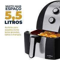Fritadeira Elétrica Britânia BFR51 Gold 5,5L 1500W Air Flow Preta - 9