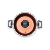 Caçarola Brinox Topázio 22cm 3,45L Antiaderente Pro-Flon Tampa Vidro Cinza Range - 3