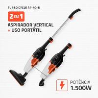 Aspirador Vertical Mondial AP40B 2 em 1 1500W Filtro Ciclone Lavável Preto e Laranja - 3