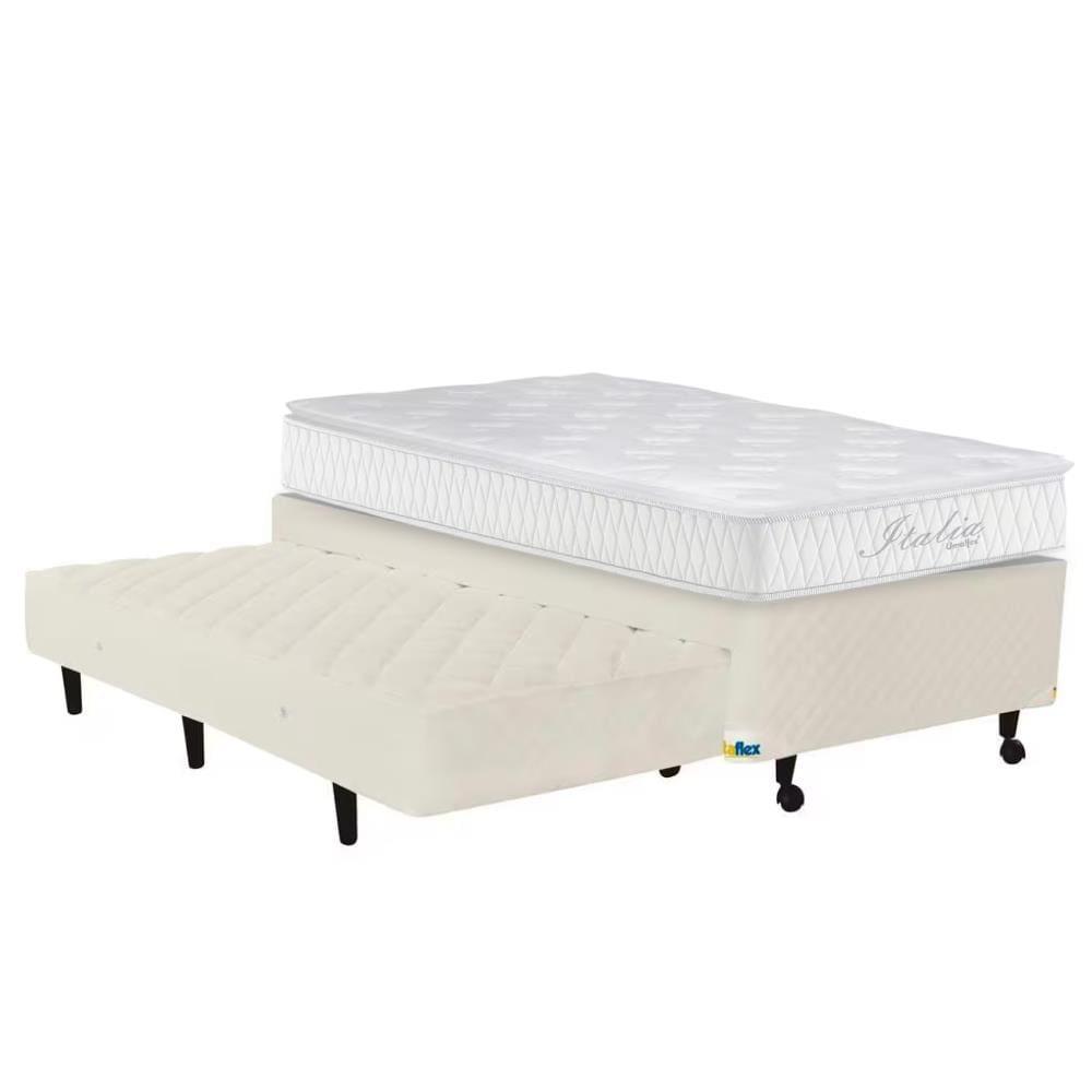 Cama Box Solteiro Itaflex Lyon com Auxiliar e Colchão Umaflex Itália Molas Ensacadas - 1