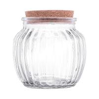 Pote de Vidro Lyor 600ml com Tampa de Rolha Classic Canelado Design Sofisticado - 3