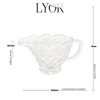 Molheira de Cristal Lyor Dublin 140ml Incolor com Design Elegante e Acabamento Refinado - 8