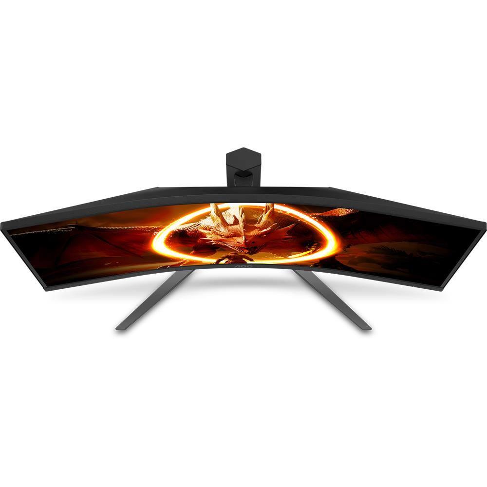 Monitor Gamer Curvo 34" LED AOC AGON U34G4C/57 Ultrawide QHD 180Hz 0,5ms Preto e Cinza - 4