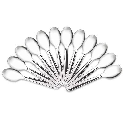 Jogo de Colheres de Café Brinox Turim 12 Peças Aço Inox Polido com Friso