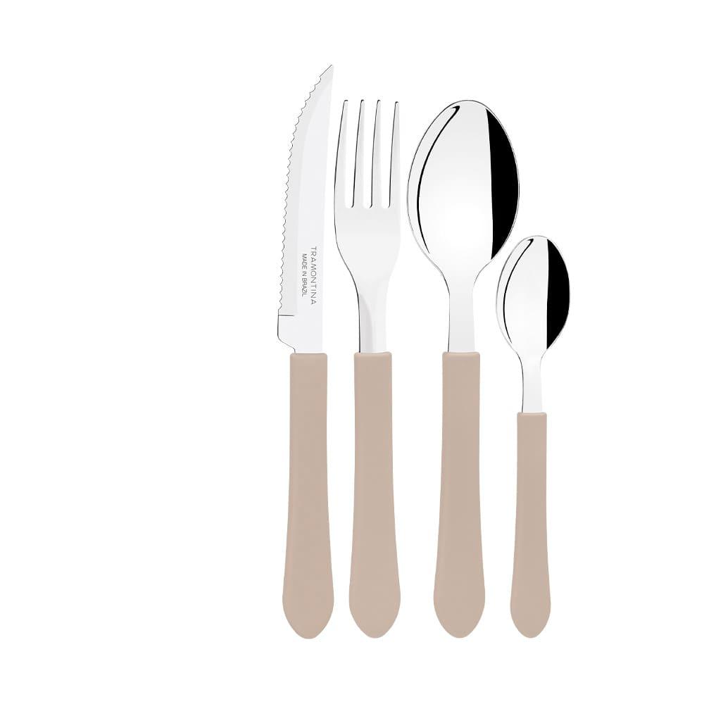 Conjunto de Panelas 5 Peças Tramontina Ravena Starflon Max Azul + Faqueiro 12 Peças Tramontina Leme Cinza - 3