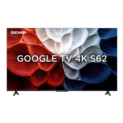 Smart TV 65" 4K Semp 65S62 Google TV Processador AiPQ Dolby Audio Preta