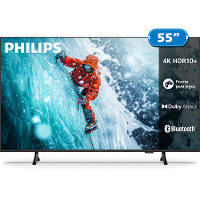 Smart TV 55" 4K Philips 55PUG7300/78 Titan OS Pixel Precise UHD Comando de Voz Preta - 1