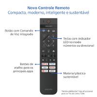 Smart TV 55" 4K Philips 55PUG7300/78 Titan OS Pixel Precise UHD Comando de Voz Preta - 8