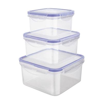 Conjunto de Potes Herméticos Quadrados Euro Home PLA3666-AZ em Plástico – 3 Peças