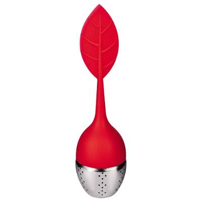 Infusor para Chá Euro Home em Silicone e Inox - Vermelho