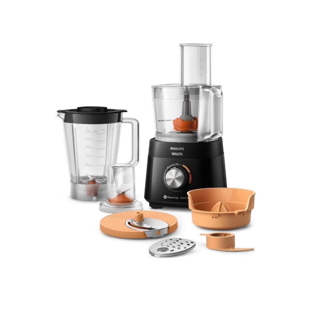 Multiprocessador de Alimentos Philips Walita S100 PC HR7304/90 1000W 2 Velocidades Liquidificador 2L Preto - 2